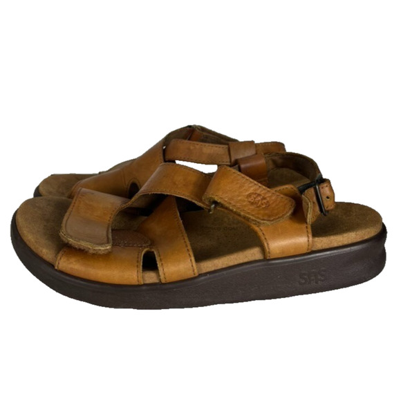 SAS Shoes Huggy Sandals Adjustable Caramel Tripad Comfort Brown Women's Size 9 - Picture 1 of 14